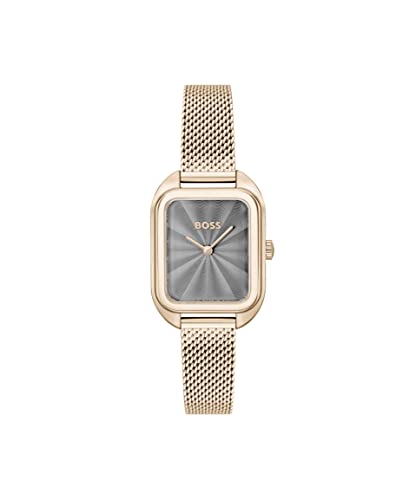 BOSS Analog Quarzuhr für Damen mit Rotgoldfarbenes Edelstahlarmband - 1502683