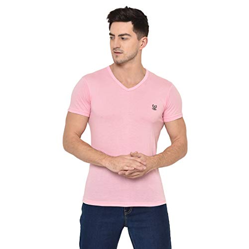 Image of VIMAL JONNEY Men's Classic Fit T-Shirt (V-PINK01-XXL Pink XX-Large)