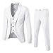 Rtdyvyuhb Men Suits Slim Fit 3 Piece Tuxedo Stretch Button Tops Jacket Vest and Pants for Wedding Business Prom Party Sets