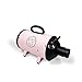 Flying Pig High Velocity Dog Pet Grooming Dryer w/Heater (Pastel Pink w/Grey Logo)