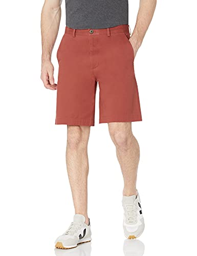 Image of Amazon Essentials Men's Classic-Fit 9 inch Cotton Twill Chino Shorts with Button-Through Pockets