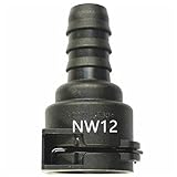 Straight NW12 Coolant Hose Connector, Barbed Quick Connect Fitting, Replacement for BMW, X3, X5, X1, 3 Series, 5 Series, X7, Mercedes-Benz, Audi, VW, B38 B48 B58 Engine, Radiator Water Pipe Adapter