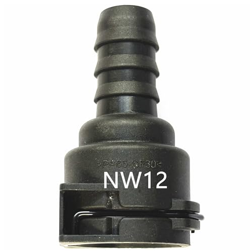 Straight NW12 Coolant Hose Connector, Barbed Quick Connect Fitting, Replacement for BMW, X3, X5, X1, 3 Series, 5 Series, X7, Mercedes-Benz, Audi, VW, B38 B48 B58 Engine, Radiator Water Pipe Adapter