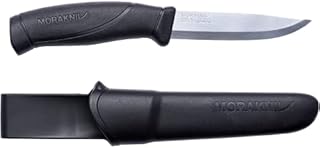 Morakniv Companion Sandvik Stainless Steel Fixed-Blade Knife with Sheath, 4.1 Inch