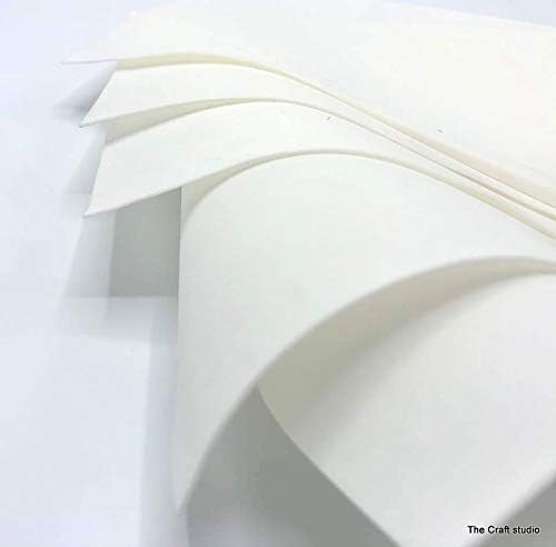 iCraft Ultra Thin 0.6mm White Silk Foam for Flower Making (30x40-cm) - Pack of 10 Sheets