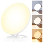 AOOWU SAD Lamp for Seasonal Affective Disorder, 30,000 Lux Light Therapy Lamp with 3 Color Modes, 10 Brightness Levels, Stepless Dimming, UV-Free Natural Sunlight Lamp for Home, Office, Decoration