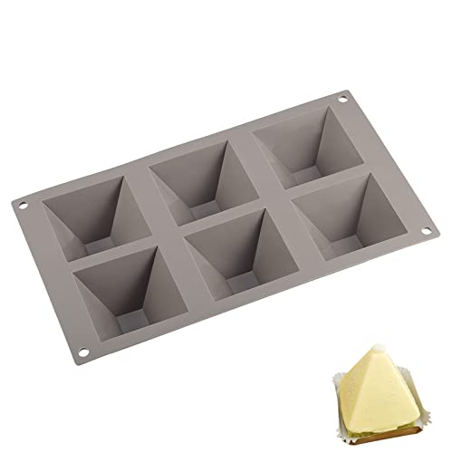シリコンフレックス シリコン型 お菓子 カップケーキ型 粘りにくいケーキ型 抜き型 製菓 ピラミッド型 6ケ取の商品画像（Amazon）