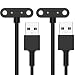 E ECSEM Compatible with TickTalk 5 Watch Charger, Replacement Charging Cable Magnetic USB Charger Cable Cord Accessories for TickTalk5 Kids Smartwatch (Black&Black)