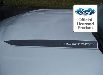 Miniatura 2 de Decal Mods Hood Spears - Paquete de calcomanías gráficas compatibles con Ford Mustang Stripe - LSC plateado metálico - CMS (se adapta a 2010-2012)