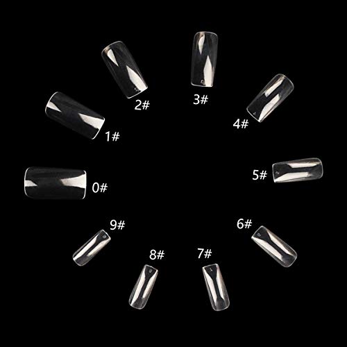 CS COSDDI 500 Stücke Nail Art Tipps Falsche Nägel Nail Tips Nagel Tipps,Transparent Künstliche Acryl Nägel,Full Cover… – Bild 3