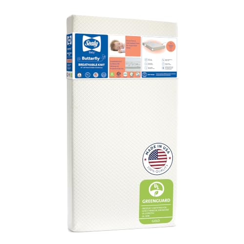 Sealy Baby Infant and Toddler Crib Mattress - Butterfly...