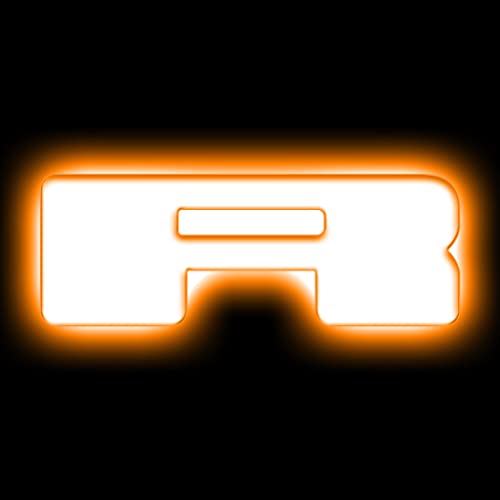 Image of Oracle Lighting 3140-A-001 Single Universal Illuminated Amber LED Letter R with Matte White Finish Letter Badge - Sleek Design - Customized High-End Appearance