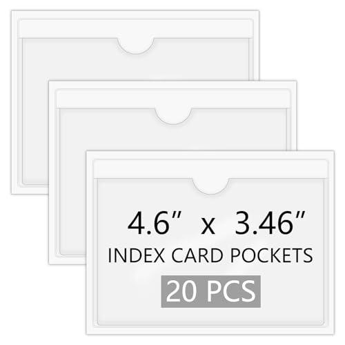 ���ȔS���C���f�b�N�X�J�[�h�|�P�b�g �㕔���J���Đςݍ��݉\ �����v���X�`�b�N���x���z���_�[ �J�[�h�z���_�[ �����A���[�r���A�}���فA�I�A3.6 x 4.8�C���`�A20�p