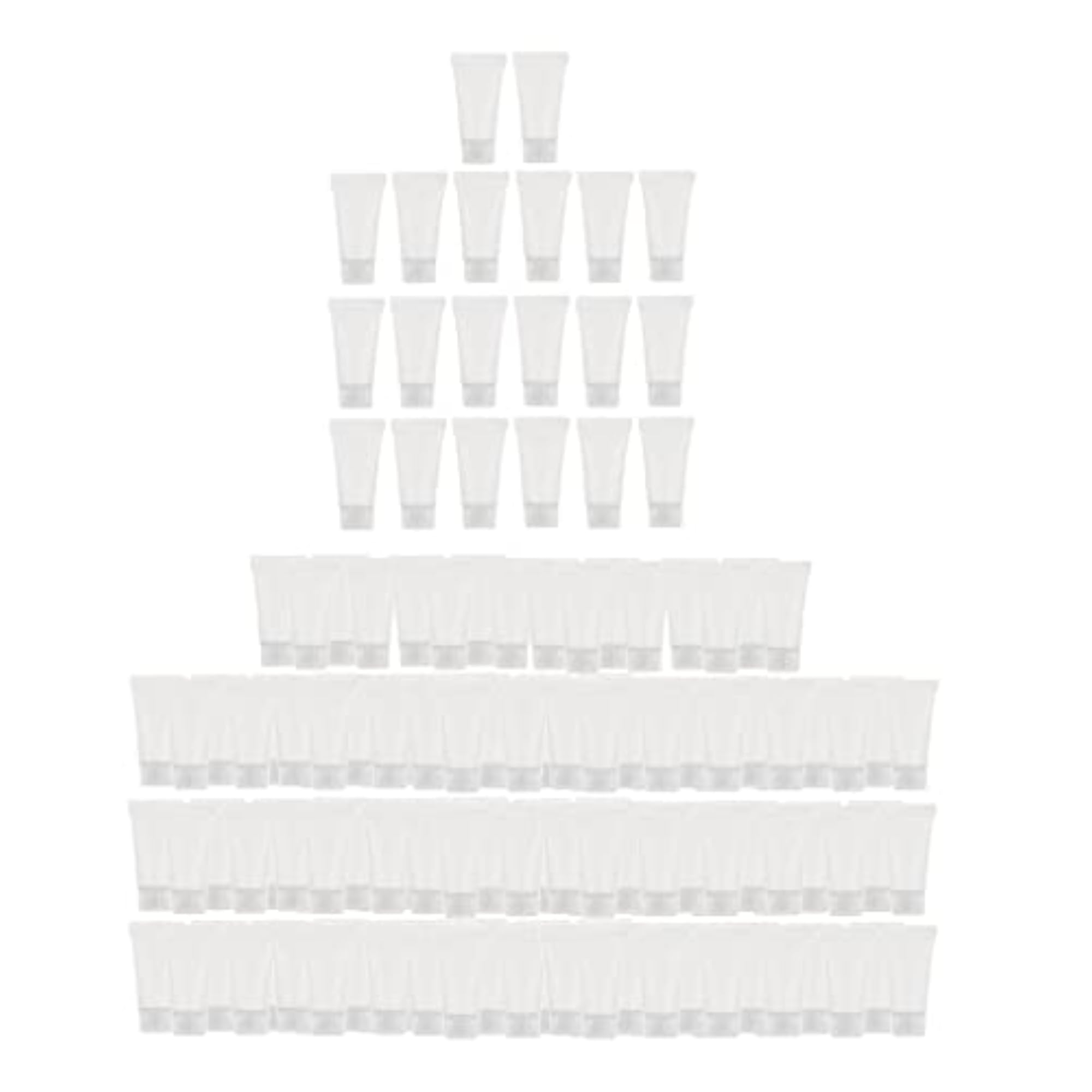 Set of 200 PVC Soft Hand Cream Squeeze Tubes