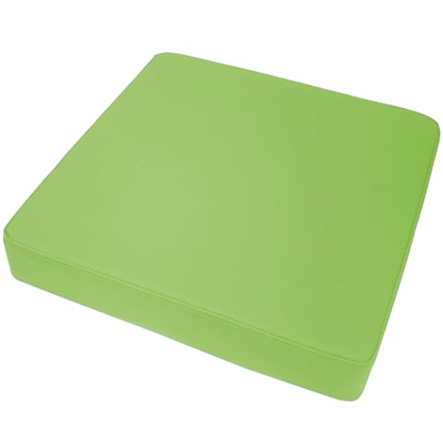 Coussin d'assise antidérapant imperméable vert 50x50 pour chaise extérieure et bureau