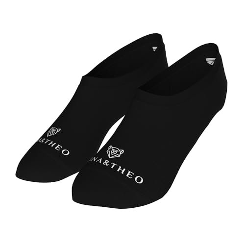 MINA & THEO Bamboo Rayon No Show Anti Slip Socks (10 pairs)2