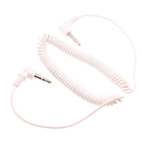 Cable Auxiliar Audio con Conector Jack 3.5mm Blanco miniatura 1