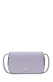 kate spade new york LIV Pebbled Leather Small Flap Crossbody, Lavender Cream