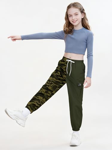 Image of SANGTREE Girls & Womens Printing Cargo Jogger Pants,6 Years - Women 2XL