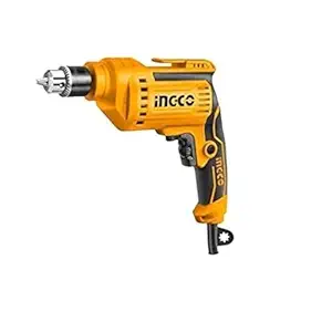 INGCO Electric Drill Machine, Power Drill, Corded Electric Drill, 500W | 3300RMP | 10 millimeters Capacity Impact Drill Power Drill, Froward/Reverse Switch, Variable Speed, Yellow and Black