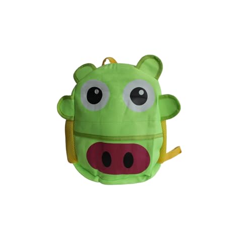 Mochilas Escolar Infantil Para Meninos e Meninas Em Neopreme Design Em 3D (Verde-Porquinho)