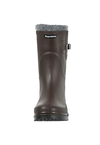 Regenliebe Damen Gummistiefel Pfütze-W warm gefüttert halbhoher Regenstiefel, Farbe:braun, Größe:38 EU