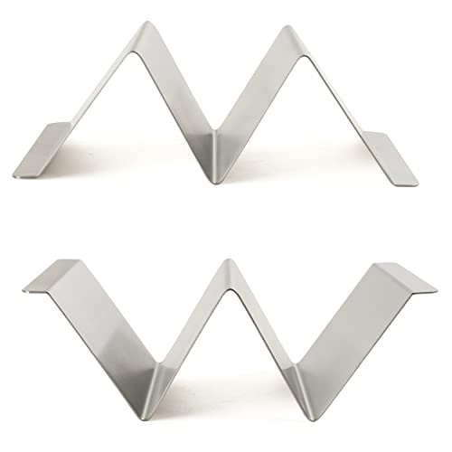 Zeeooil Taco Holder Set Of 4 Packs Stainless Steel Taco Holders Stand Taco Tray Shell Holders - Each Rack Holds Up To 2 Tacos - Oven, Grill & Dishwasher Safe #TOP1