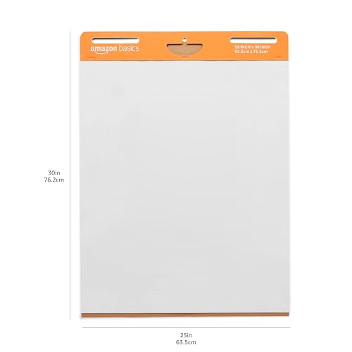 image for Amazon Basics Sticky Easel Pads for Presentations, Whiteboard-Compatib