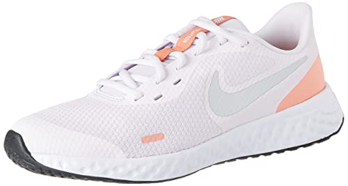 Nike Girls' Grade School Revolution 5, Light Violet/Platinum/Crimson Bliss, 4Y Big Kid
