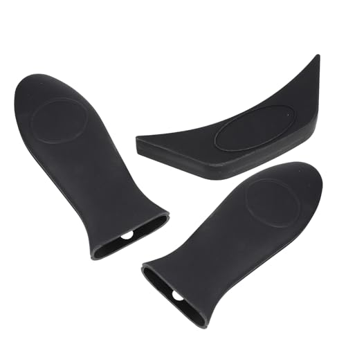 KAILIKETIY 3セットシリコン製耐熱鍋ハンドルカバー点 滑り止め機能付き 鋳鉄フライパン 中華鍋 ソースパン対応 簡単メンテナンス 調理用グリップ