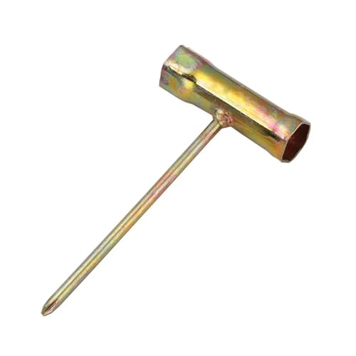 VNSMM Herramientas De Mano Llave de Tubo para bujías de 13 mm y 19 mm, de Acero Inoxidable, para motosierras y desbrozadoras de Gasolina Llave de Vaso(Cross)