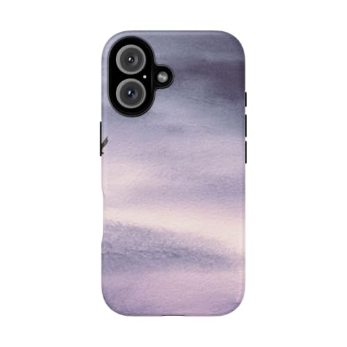 Coque iPhone 16 oiseau solitaire ciel violet l'expression de votre liberté
