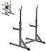 Adjustable Squat Rack Barbell Free Bench Press Barbell Rack/Max.Load 250 Kg， Adjustable Squat Stands Power Weight Bench Support for Barbell Olympic Barbell Free-Press Bench Home & Gym (Grey)