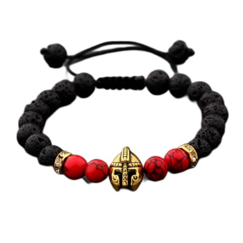 Bracelet de perles tissées en pierre volcanique pour stimuler l'énergie et la sérénité