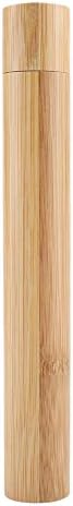 Portable Toothbrush Holder Bamboo Storage Case for Travel Camping Home Use