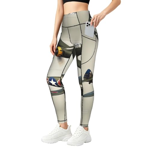 Pantalones de yoga moldeadores con control de abdomen y bolsillos seguros para running