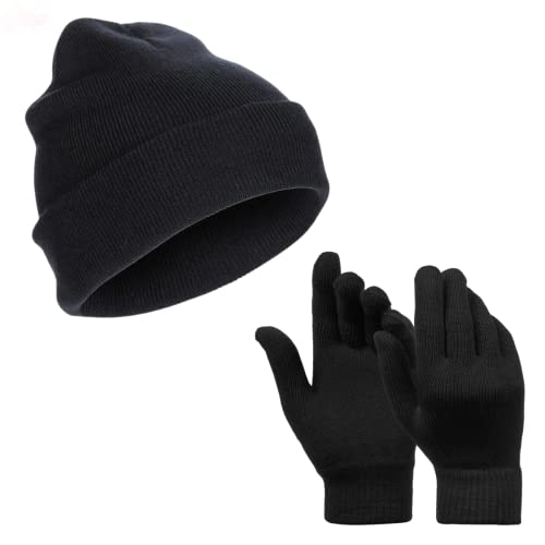 Kit Touca E Luva De Frio Masculino Feminino Inverno Conjunto Tamanho Unico Adulto