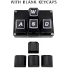 BTXETUEL Mini 4-Key Keypad WASD Arrow Key Keycaps Keyboard One-Handed Mechanical Gaming Keypad Programmable USB-C Customized Keyboard for Working or Gaming (Black, WASD Keycaps)