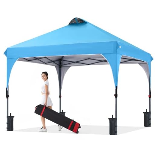COOSHADE Pop Up Canopy Tent,Easy Setup Instant Sun Protection Beach Shelter,Portable Sports Cool Cabana(Sky Blue)
