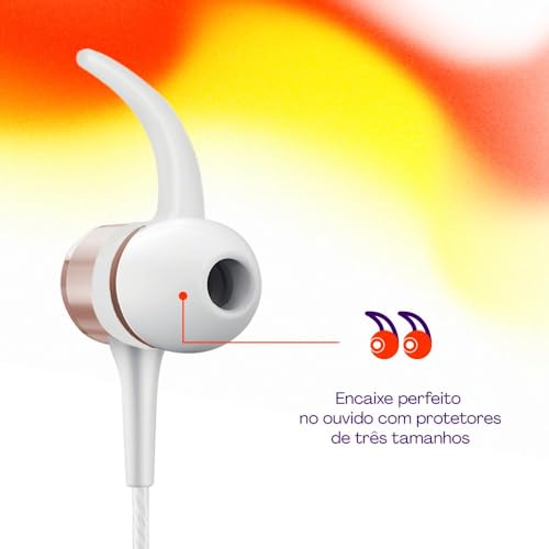 Geonav Fone de Ouvido Flex Digital com fio, Intra Auricular, conector USB-C, com microfone, ponteira