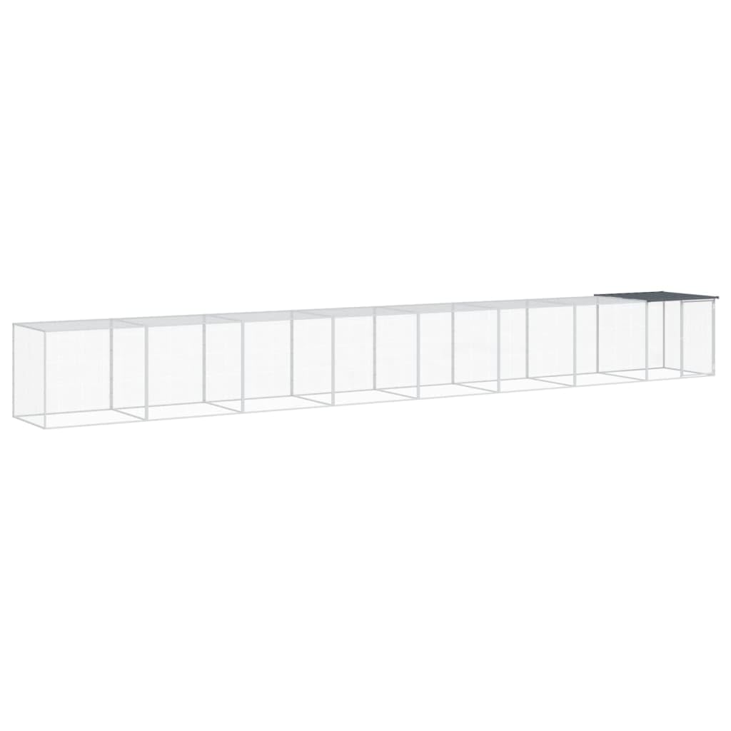 ShGaxin Kurnik z dachem antracytowym 803x98x90 cm stal ocynkowana, obudowa kurnika, kratka zewnętrzna, klatki i kurniki