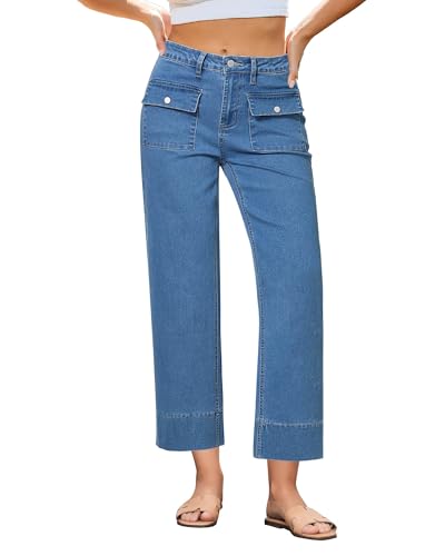 GRAPENT Jeans for Women Plus Size Teacher Outfits for Women Medium Blue Size XX-Large US 20 to 22