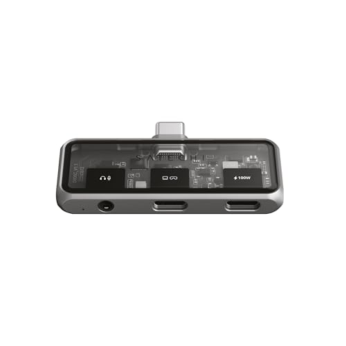 SATECHI Mobile Hub USB C 3 in 1 con Jack Audio, HDMI, 100W, 10Gbps