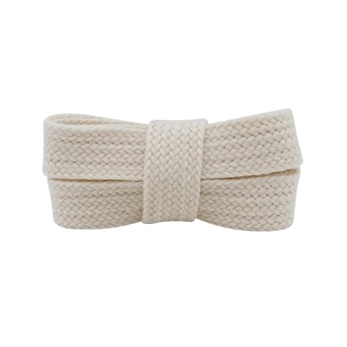 1組 20mm 幅広 フラットカラー靴紐 スポーツ用 ソフトレース キャンバスシューズ スニーカー用 レース シューズアクセサリー(23 Beige,120cm)