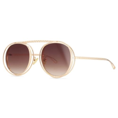 Lunettes de soleil steampunk verres plats rétro pour homme femme