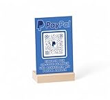 compte paypal canada . : Dimensions : 15 x 10 cm Paypal Présentoir de code QR pour paiement  Entreprise Gastronomie, service 15 x 10 cm (bleu)