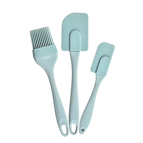 NNYCC Silikon Küchenhelfer, Backpinsel Set, 3-teiliges Backset Mit Teigschaber and Ölbürste, Backzubehör Aus Silikon,kleine Küchenutensilien,Kochen Und Backen Cover