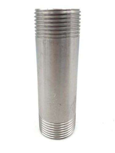 Conector de acero inoxidable 304 macho tipo niple largo de 2 pulgadas 5