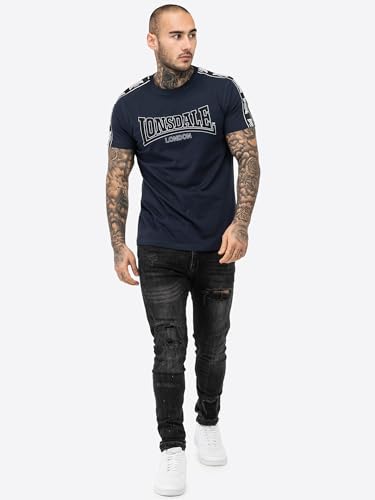 Lonsdale Vementry T-Shrit, granatowy/czarny/bia?y, L m?ski, Granatowy/Czarny/Bia?y, L