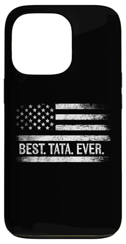 Best Tata Ever American Flag Gifts Tata Father's Day Coque pour iPhone 13 Pro